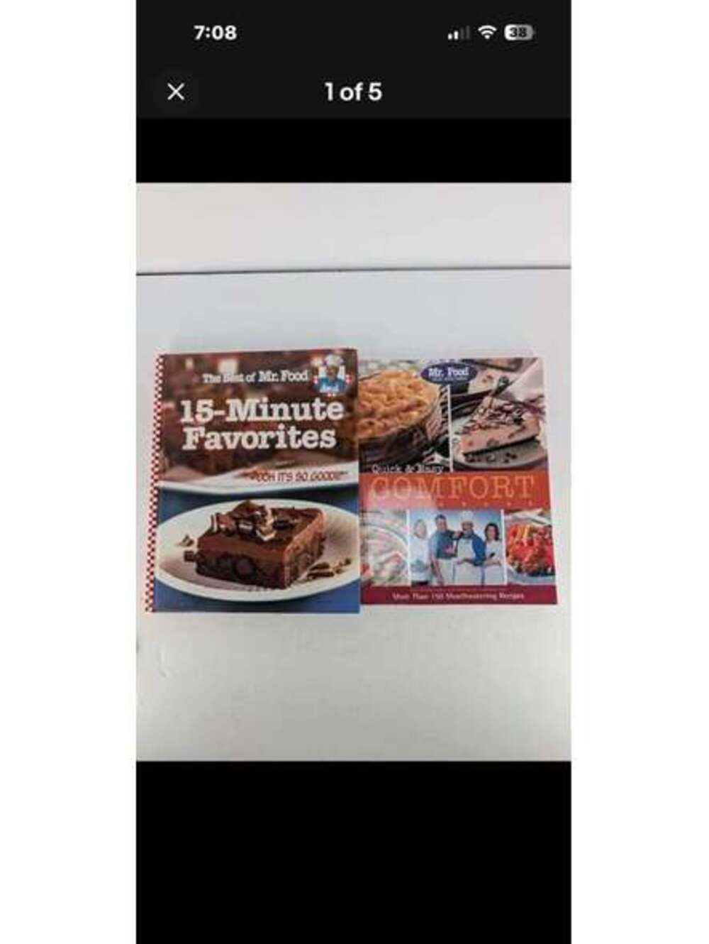Mr. Food Cookbook Lot: 15-Minute Favorites and Quick & Easy Comfort